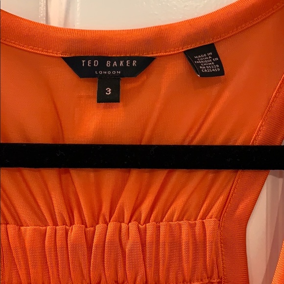 Ted Baker Sheer orange blouse size 3, never worn - Picture 2 of 5